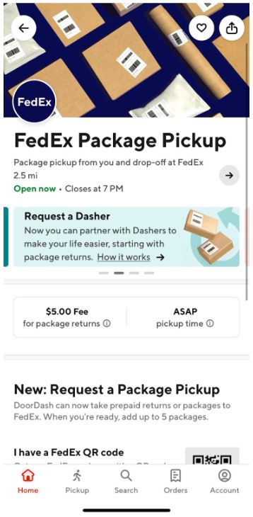 DoorDash is testing a feature that lets you return packages to