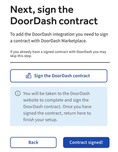 DoorDash Drive Integration - Bbot
